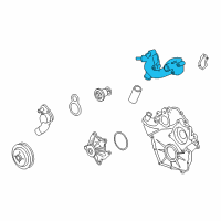 OEM 2008 Cadillac XLR Water Outlet Assembly Diagram - 12581442