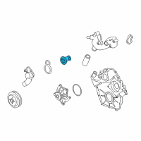 OEM Cadillac STS Thermostat Diagram - 12601556