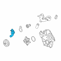 OEM 2009 Cadillac XLR Housing Asm-Engine Coolant Thermostat Diagram - 12590758