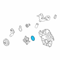 OEM 2005 Cadillac XLR Seal, Water Pump Cover(O Ring) Diagram - 12563877