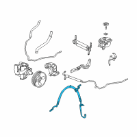 OEM 2012 Cadillac SRX Power Steering Pressure Hose Diagram - 20893352