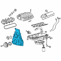 OEM 2017 GMC Sierra 1500 Timing Cover Diagram - 12652364