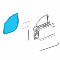 OEM 2009 Cadillac CTS Door Weatherstrip Diagram - 20805482