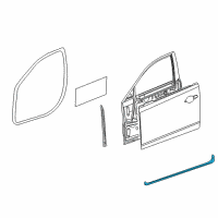 OEM 2012 Cadillac CTS Lower Weatherstrip Diagram - 25948402