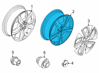 OEM 2021 Ford Mustang Mach-E WHEEL ASY Diagram - LJ8Z-1007-D