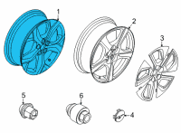 OEM 2022 Ford Mustang Mach-E WHEEL ASY Diagram - LJ8Z-1007-A