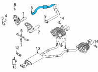 OEM 2022 Ford Police Interceptor Utility Front Pipe Diagram - L1MZ-5G203-P