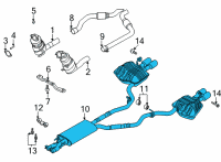 OEM 2020 Lincoln Aviator Muffler & Pipe Assembly Diagram - L1MZ-5230-H