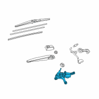 OEM Lexus NX200t Motor Assy, Rear Wiper Diagram - 85130-78010