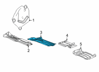 OEM 2022 Chevrolet Silverado 2500 HD Heat Shield Diagram - 84630083