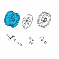 OEM 2017 Ford Police Interceptor Utility Wheel, Steel Diagram - BB5Z-1015-A