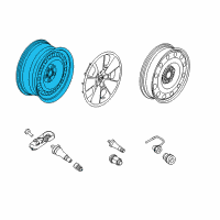 OEM 2018 Ford Explorer Wheel, Steel Diagram - BB5Z-1015-A