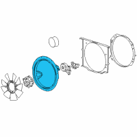 OEM 2018 GMC Sierra 2500 HD Fan Shroud Diagram - 23208448