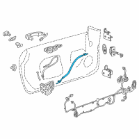 OEM 2018 Chevrolet Camaro Lock Cable Diagram - 23122727