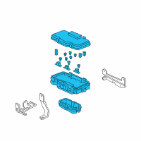 OEM 2004 Honda Civic Box Assembly, Relay Diagram - 38250-S5T-A02