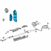 OEM Honda Converter Assembly Diagram - 18150-5PA-A50