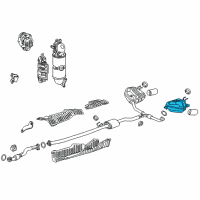 OEM 2020 Honda CR-V Muffler, Drvier Side Exhaust Diagram - 18305-TLA-A61