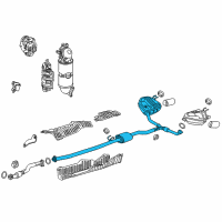 OEM Honda CR-V Muffler, Exhuast Diagram - 18307-TLB-A04