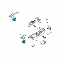 OEM 2002 Infiniti QX4 Rear Cup Holder Assembly Diagram - 96966-4W301