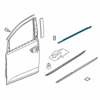 OEM 2020 Honda Odyssey Molding, L. FR. Door Diagram - 72450-THR-A01