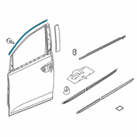 OEM Honda Odyssey Molding Assy., L. FR. Door Sash Diagram - 72465-THR-A11