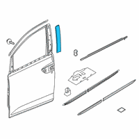 OEM 2020 Honda Odyssey Garnish Assy., R. FR. Door Sash Diagram - 72430-THR-A01