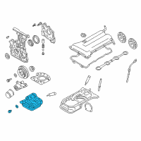 OEM 2002 Infiniti G20 Engine Oil Pan (Lower) Diagram - 11110-2J210