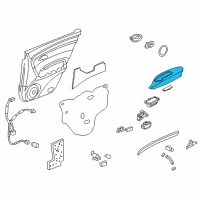 OEM 2012 Acura RL Armrest, Right Rear Door Lining (Type A) (Black) Diagram - 83704-SJA-A32ZD