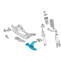 OEM 2008 Lexus IS350 Front Suspension Lower Arm Assembly Right Diagram - 48620-53020