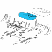 OEM 2022 GMC Acadia Seat Cushion Pad Diagram - 84603067