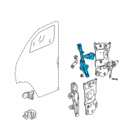 OEM 1997 Dodge B1500 Front Door Window Regulator Diagram - 5278396AA