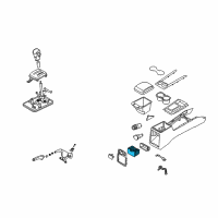 OEM 2006 Kia Sorento Rear Cup Holder Assembly Diagram - 846553E001FC