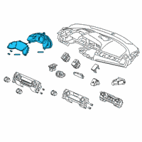 OEM 2020 Honda Civic Meter Assembly, Combination Diagram - 78100-TGG-A22