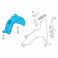 OEM Infiniti QX30 Protector-Front Fender, RH Diagram - 63842-5DA0A