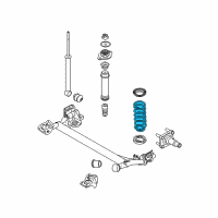 OEM 2010 Pontiac G3 Rear Spring Diagram - 96653220