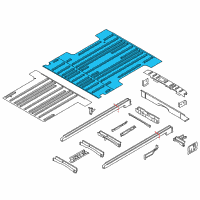 OEM 2018 Ford Transit-250 Rear Floor Pan Diagram - CK4Z-61112A22-D