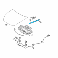 OEM 2014 Infiniti Q70 Stay Assy-Hood Diagram - 65470-1MA5A