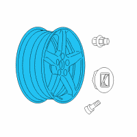 OEM 2007 Saturn Sky Wheel Rim-18X8.0 Aluminum 55Mm Outside 110Mm Bellcrank *Painted Diagram - 9597292