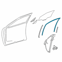 OEM Lexus UX200 Run, FR Door Glass Diagram - 68141-76030