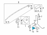 OEM 2013 Infiniti FX50 Sensor-Air Bag, Front Center Diagram - K8581-JY01J