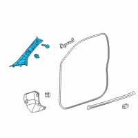 OEM 2014 Scion iQ Windshield Pillar Trim Diagram - 62211-74010-B0