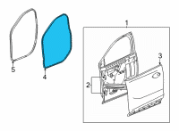 OEM Chevrolet Bolt EUV Door Weatherstrip Diagram - 42597588