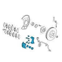 OEM Honda Ridgeline Caliper Sub-Assembly, Left Front Diagram - 45019-TZ5-A02RMN