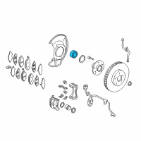 OEM 2017 Honda Ridgeline Bearing Assembly, Front Hub Diagram - 44300-T6Z-A01