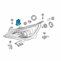 OEM 2019 Buick Cascada Hid Headlamp Components Diagram - 20950268