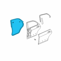 OEM 2006 Acura TSX Sub-Seal, Right Rear Door Diagram - 72825-SEA-033