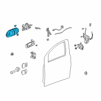 OEM 1999 Honda Odyssey Handle Assy., R. FR. Door (Outer) *G501M* (FERN METALLIC) Diagram - 72140-S0X-A13ZF