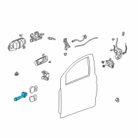 OEM Honda Checker, Left Front Door Diagram - 72380-S0X-A00