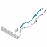 OEM BMW M5 TRANSMISSION OIL COOLER LINE Diagram - 17-22-9-504-801