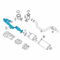 OEM 2018 Nissan Pathfinder Exhaust Tube Front Diagram - 200A0-9KA0A